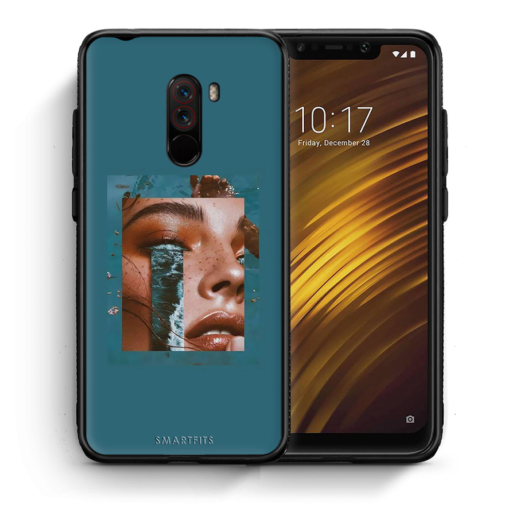 Θήκη Xiaomi Pocophone F1 Cry An Ocean από τη Smartfits με σχέδιο στο πίσω μέρος και μαύρο περίβλημα | Xiaomi Pocophone F1 Cry An Ocean case with colorful back and black bezels