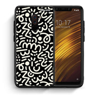 Thumbnail for Θήκη Xiaomi Pocophone F1 Doodle Art από τη Smartfits με σχέδιο στο πίσω μέρος και μαύρο περίβλημα | Xiaomi Pocophone F1 Doodle Art case with colorful back and black bezels