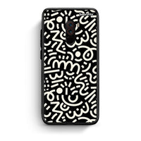 Thumbnail for Xiaomi Pocophone F1 Doodle Art Θήκη από τη Smartfits με σχέδιο στο πίσω μέρος και μαύρο περίβλημα | Smartphone case with colorful back and black bezels by Smartfits