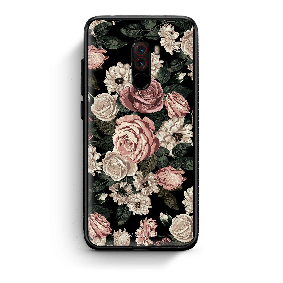 4 - Xiaomi Pocophone F1 Wild Roses Flower case, cover, bumper