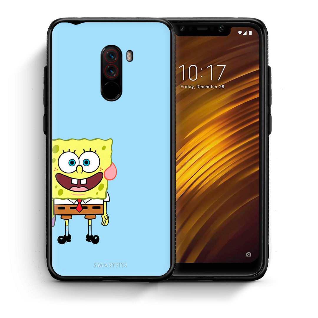 Θήκη Xiaomi Pocophone F1 Friends Bob από τη Smartfits με σχέδιο στο πίσω μέρος και μαύρο περίβλημα | Xiaomi Pocophone F1 Friends Bob case with colorful back and black bezels