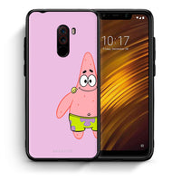 Thumbnail for Θήκη Xiaomi Pocophone F1  Friends Patrick από τη Smartfits με σχέδιο στο πίσω μέρος και μαύρο περίβλημα | Xiaomi Pocophone F1  Friends Patrick case with colorful back and black bezels