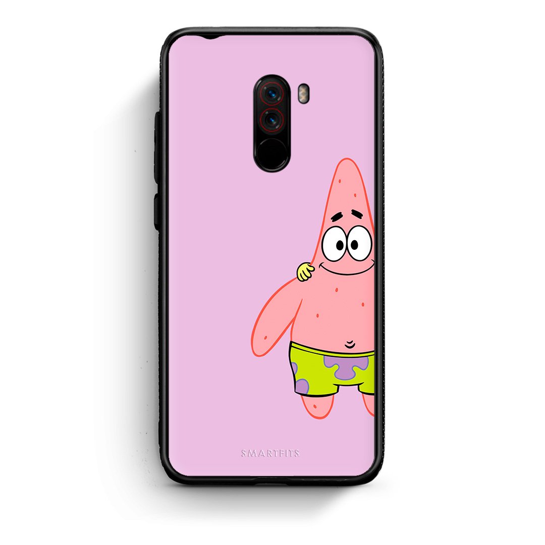 Xiaomi Pocophone F1  Friends Patrick θήκη από τη Smartfits με σχέδιο στο πίσω μέρος και μαύρο περίβλημα | Smartphone case with colorful back and black bezels by Smartfits