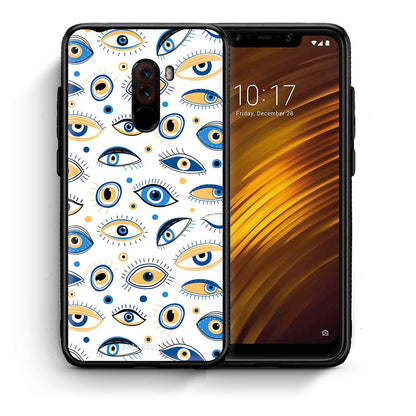 Θήκη Xiaomi Pocophone F1 Ftou Ftou από τη Smartfits με σχέδιο στο πίσω μέρος και μαύρο περίβλημα | Xiaomi Pocophone F1 Ftou Ftou case with colorful back and black bezels