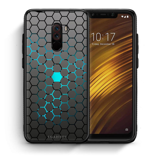 Θήκη Xiaomi Pocophone F1 Hexagonal Geometric από τη Smartfits με σχέδιο στο πίσω μέρος και μαύρο περίβλημα | Xiaomi Pocophone F1 Hexagonal Geometric case with colorful back and black bezels