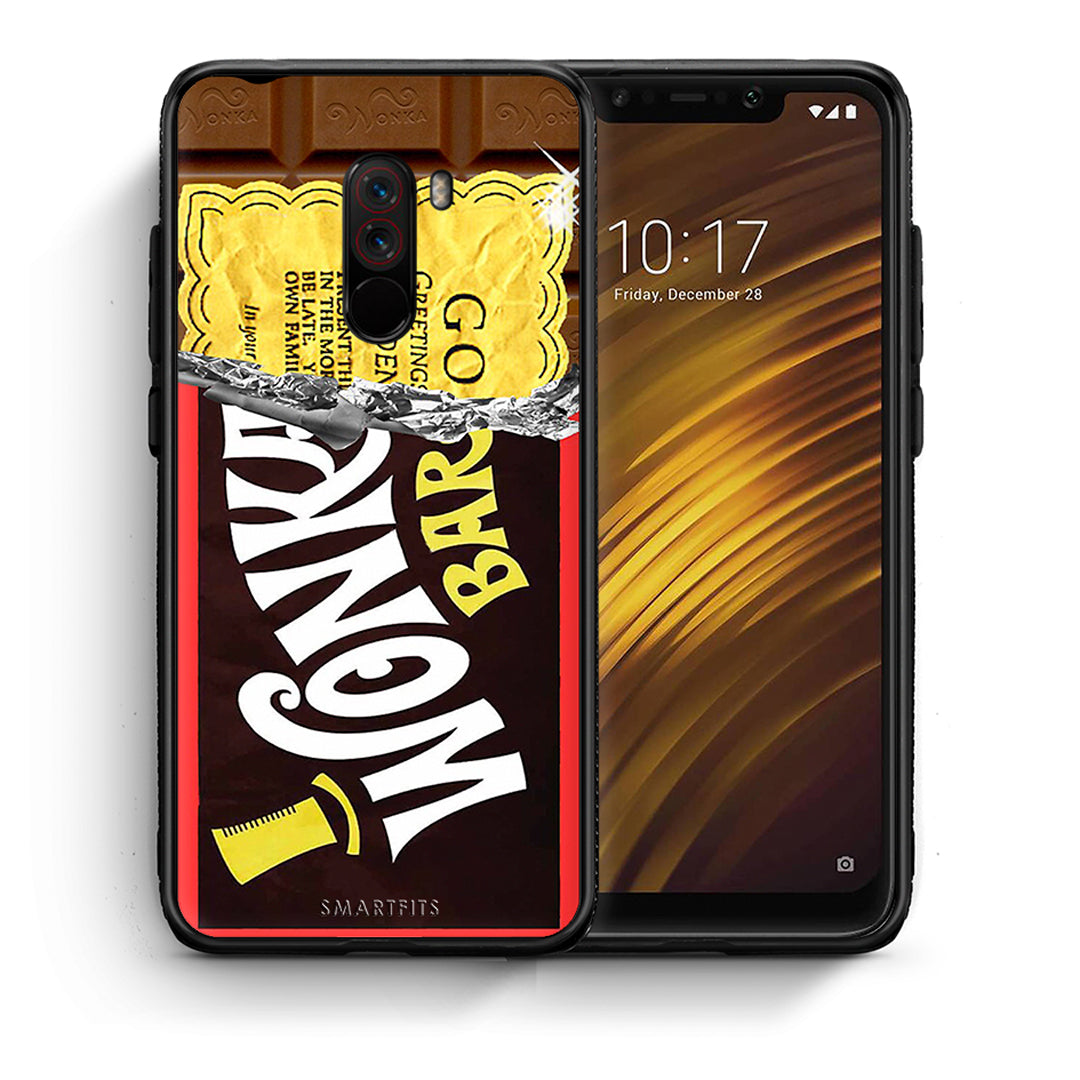 Θήκη Xiaomi Pocophone F1 Golden Ticket από τη Smartfits με σχέδιο στο πίσω μέρος και μαύρο περίβλημα | Xiaomi Pocophone F1 Golden Ticket case with colorful back and black bezels