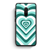 Thumbnail for Xiaomi Pocophone F1 Green Hearts θήκη από τη Smartfits με σχέδιο στο πίσω μέρος και μαύρο περίβλημα | Smartphone case with colorful back and black bezels by Smartfits