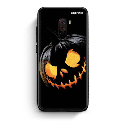 Xiaomi Pocophone F1 Halloween Scary Pumpkin Θήκη από τη Smartfits με σχέδιο στο πίσω μέρος και μαύρο περίβλημα | Smartphone case with colorful back and black bezels by Smartfits