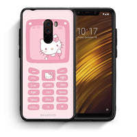 Thumbnail for Θήκη Αγίου Βαλεντίνου Xiaomi Pocophone F1 Hello Kitten από τη Smartfits με σχέδιο στο πίσω μέρος και μαύρο περίβλημα | Xiaomi Pocophone F1 Hello Kitten case with colorful back and black bezels