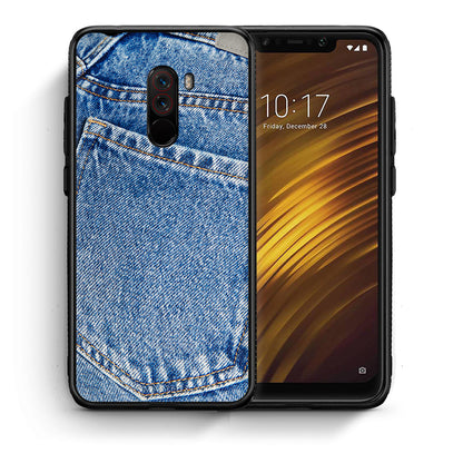 Θήκη Xiaomi Pocophone F1 Jeans Pocket από τη Smartfits με σχέδιο στο πίσω μέρος και μαύρο περίβλημα | Xiaomi Pocophone F1 Jeans Pocket case with colorful back and black bezels