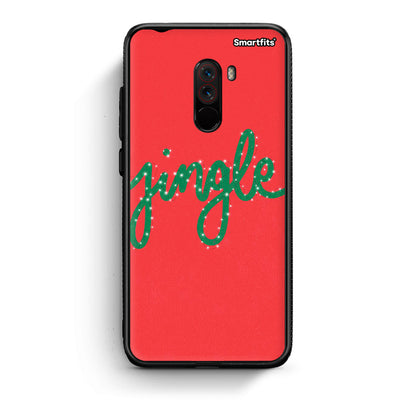 Xiaomi Pocophone F1 Jingle Xmas θήκη από τη Smartfits με σχέδιο στο πίσω μέρος και μαύρο περίβλημα | Smartphone case with colorful back and black bezels by Smartfits