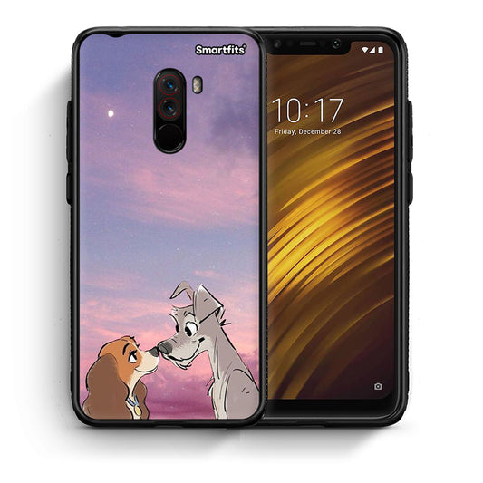 Θήκη Xiaomi Pocophone F1 Lady And Tramp από τη Smartfits με σχέδιο στο πίσω μέρος και μαύρο περίβλημα | Xiaomi Pocophone F1 Lady And Tramp case with colorful back and black bezels