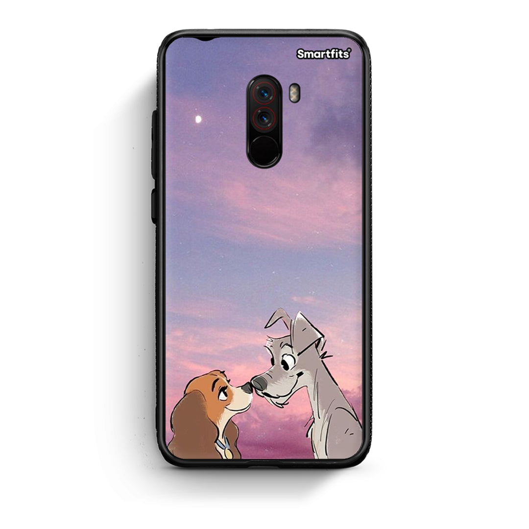 Xiaomi Pocophone F1 Lady And Tramp θήκη από τη Smartfits με σχέδιο στο πίσω μέρος και μαύρο περίβλημα | Smartphone case with colorful back and black bezels by Smartfits