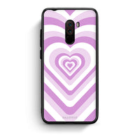 Thumbnail for Xiaomi Pocophone F1 Lilac Hearts θήκη από τη Smartfits με σχέδιο στο πίσω μέρος και μαύρο περίβλημα | Smartphone case with colorful back and black bezels by Smartfits