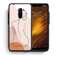 Thumbnail for Θήκη Xiaomi Pocophone F1 LineArt Woman από τη Smartfits με σχέδιο στο πίσω μέρος και μαύρο περίβλημα | Xiaomi Pocophone F1 LineArt Woman case with colorful back and black bezels