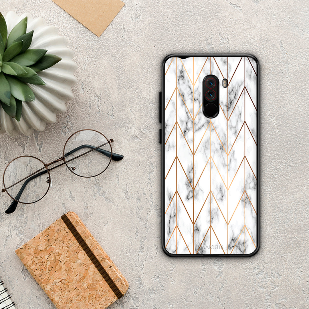 Marble Gold Geometric - Xiaomi Pocophone F1 θήκη