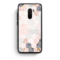 Thumbnail for 4 - Xiaomi Pocophone F1 Hexagon Pink Marble case, cover, bumper