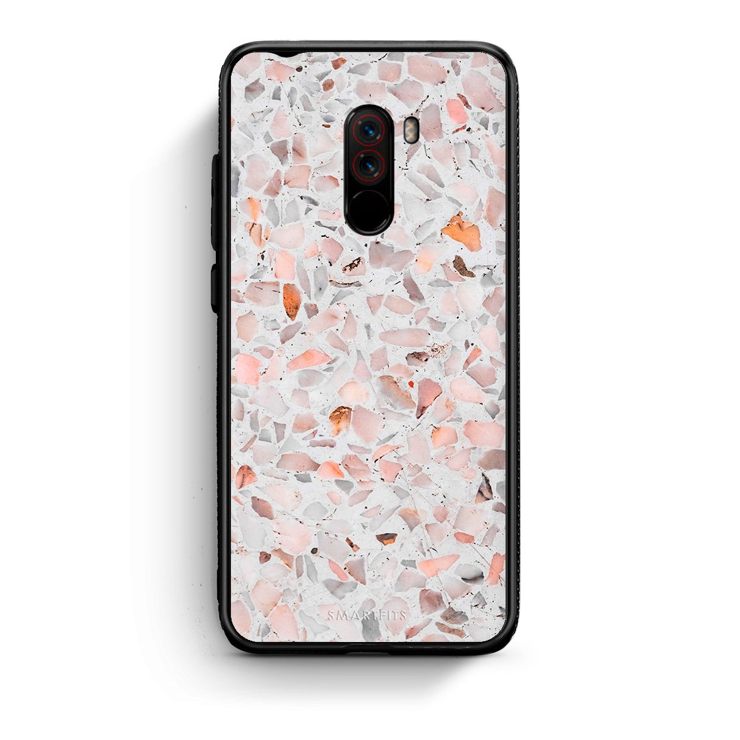Xiaomi Pocophone F1 Marble Terrazzo θήκη από τη Smartfits με σχέδιο στο πίσω μέρος και μαύρο περίβλημα | Smartphone case with colorful back and black bezels by Smartfits