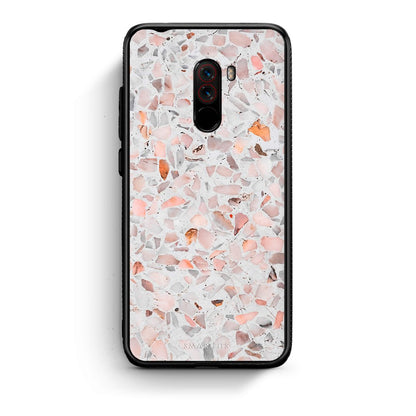 Xiaomi Pocophone F1 Marble Terrazzo θήκη από τη Smartfits με σχέδιο στο πίσω μέρος και μαύρο περίβλημα | Smartphone case with colorful back and black bezels by Smartfits