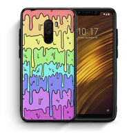 Thumbnail for Θήκη Xiaomi Pocophone F1 Melting Rainbow από τη Smartfits με σχέδιο στο πίσω μέρος και μαύρο περίβλημα | Xiaomi Pocophone F1 Melting Rainbow case with colorful back and black bezels