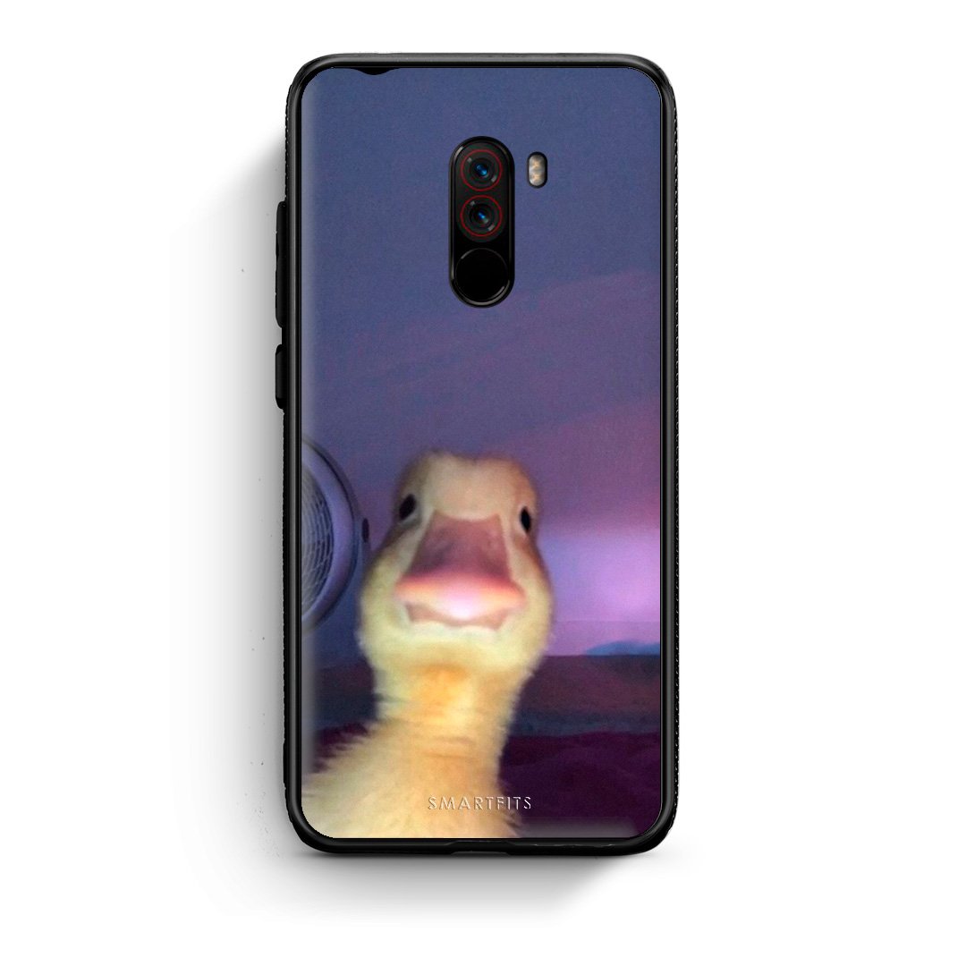 Xiaomi Pocophone F1 Meme Duck θήκη από τη Smartfits με σχέδιο στο πίσω μέρος και μαύρο περίβλημα | Smartphone case with colorful back and black bezels by Smartfits