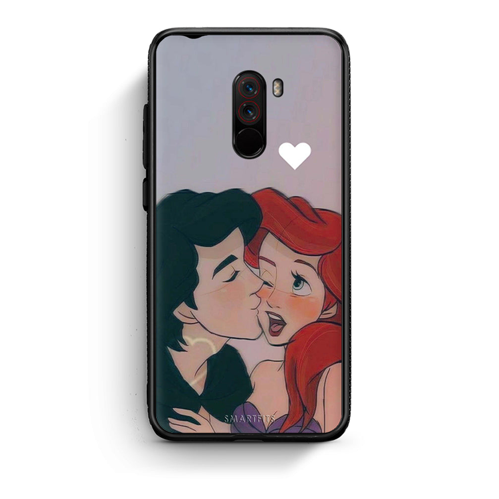 Xiaomi Pocophone F1 Mermaid Love Θήκη Αγίου Βαλεντίνου από τη Smartfits με σχέδιο στο πίσω μέρος και μαύρο περίβλημα | Smartphone case with colorful back and black bezels by Smartfits