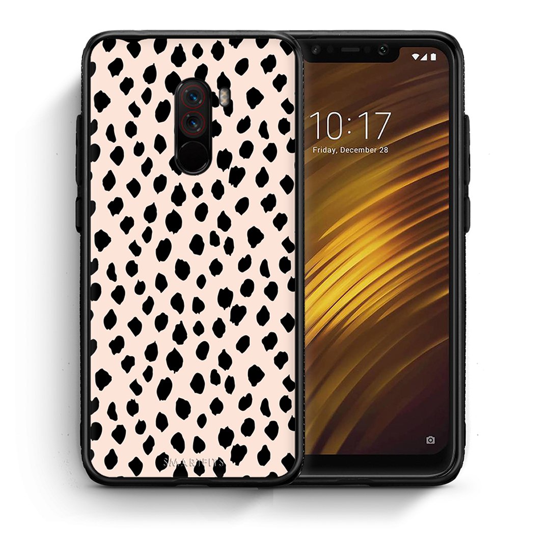 Θήκη Xiaomi Pocophone F1 New Polka Dots από τη Smartfits με σχέδιο στο πίσω μέρος και μαύρο περίβλημα | Xiaomi Pocophone F1 New Polka Dots case with colorful back and black bezels