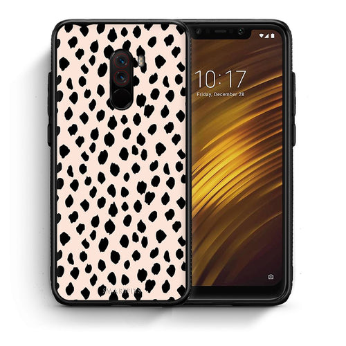 Θήκη Xiaomi Pocophone F1 New Polka Dots από τη Smartfits με σχέδιο στο πίσω μέρος και μαύρο περίβλημα | Xiaomi Pocophone F1 New Polka Dots case with colorful back and black bezels