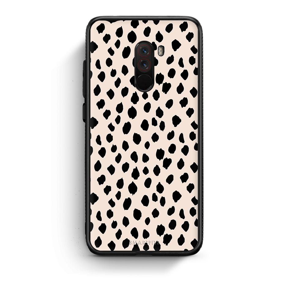 Xiaomi Pocophone F1 New Polka Dots θήκη από τη Smartfits με σχέδιο στο πίσω μέρος και μαύρο περίβλημα | Smartphone case with colorful back and black bezels by Smartfits