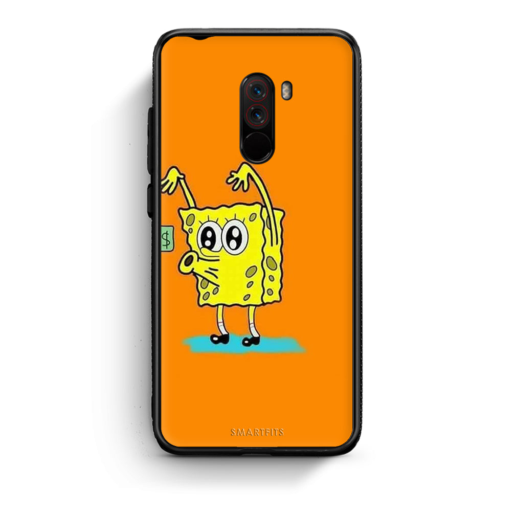 Xiaomi Pocophone F1 No Money 2 Θήκη Αγίου Βαλεντίνου από τη Smartfits με σχέδιο στο πίσω μέρος και μαύρο περίβλημα | Smartphone case with colorful back and black bezels by Smartfits