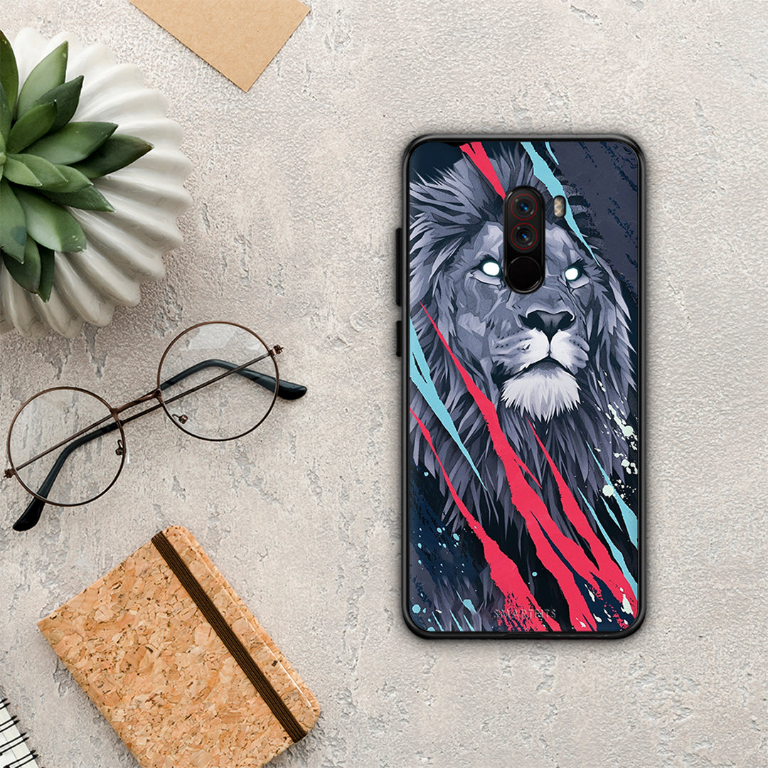 PopArt Lion Designer - Xiaomi Pocophone F1 θήκη