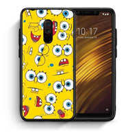 Thumbnail for Θήκη Xiaomi Pocophone F1 Sponge PopArt από τη Smartfits με σχέδιο στο πίσω μέρος και μαύρο περίβλημα | Xiaomi Pocophone F1 Sponge PopArt case with colorful back and black bezels