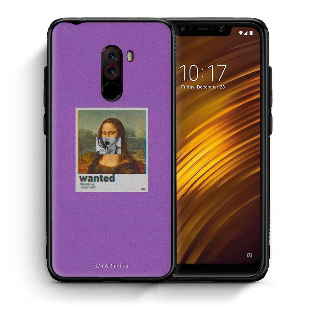 Θήκη Xiaomi Pocophone F1 Monalisa Popart από τη Smartfits με σχέδιο στο πίσω μέρος και μαύρο περίβλημα | Xiaomi Pocophone F1 Monalisa Popart case with colorful back and black bezels
