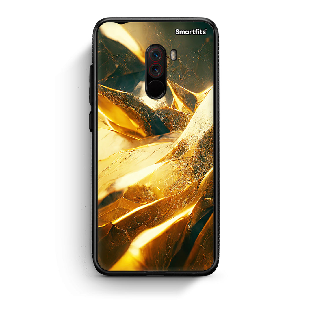 Xiaomi Pocophone F1 Real Gold θήκη από τη Smartfits με σχέδιο στο πίσω μέρος και μαύρο περίβλημα | Smartphone case with colorful back and black bezels by Smartfits