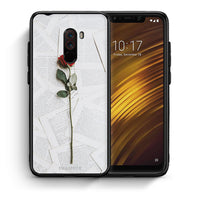 Thumbnail for Θήκη Xiaomi Pocophone F1 Red Rose από τη Smartfits με σχέδιο στο πίσω μέρος και μαύρο περίβλημα | Xiaomi Pocophone F1 Red Rose case with colorful back and black bezels