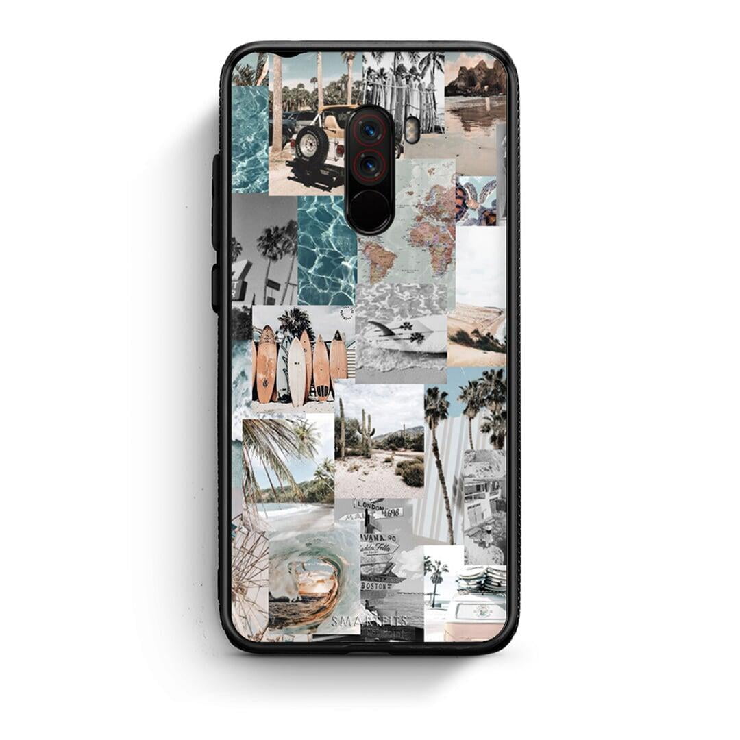Xiaomi Pocophone F1 Retro Beach Life Θήκη από τη Smartfits με σχέδιο στο πίσω μέρος και μαύρο περίβλημα | Smartphone case with colorful back and black bezels by Smartfits