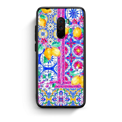 Xiaomi Pocophone F1 Retro Spring θήκη από τη Smartfits με σχέδιο στο πίσω μέρος και μαύρο περίβλημα | Smartphone case with colorful back and black bezels by Smartfits