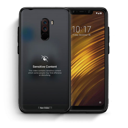 Θήκη Xiaomi Pocophone F1 Sensitive Content από τη Smartfits με σχέδιο στο πίσω μέρος και μαύρο περίβλημα | Xiaomi Pocophone F1 Sensitive Content case with colorful back and black bezels