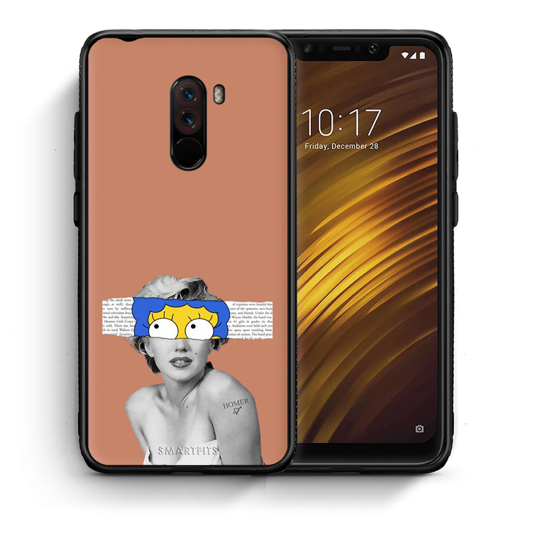 Θήκη Xiaomi Pocophone F1 Sim Merilyn από τη Smartfits με σχέδιο στο πίσω μέρος και μαύρο περίβλημα | Xiaomi Pocophone F1 Sim Merilyn case with colorful back and black bezels