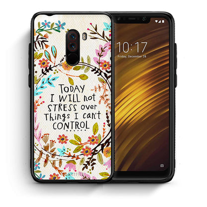Θήκη Xiaomi Pocophone F1 Stress Over από τη Smartfits με σχέδιο στο πίσω μέρος και μαύρο περίβλημα | Xiaomi Pocophone F1 Stress Over case with colorful back and black bezels