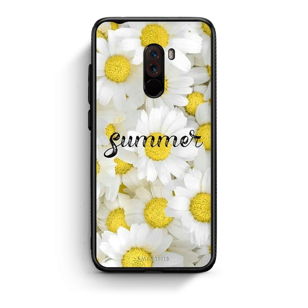 Xiaomi Pocophone F1 Summer Daisies Θήκη από τη Smartfits με σχέδιο στο πίσω μέρος και μαύρο περίβλημα | Smartphone case with colorful back and black bezels by Smartfits