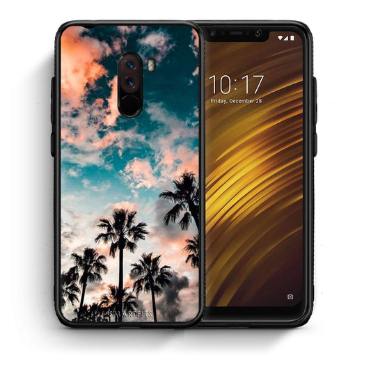 Θήκη Xiaomi Pocophone F1 Sky Summer από τη Smartfits με σχέδιο στο πίσω μέρος και μαύρο περίβλημα | Xiaomi Pocophone F1 Sky Summer case with colorful back and black bezels