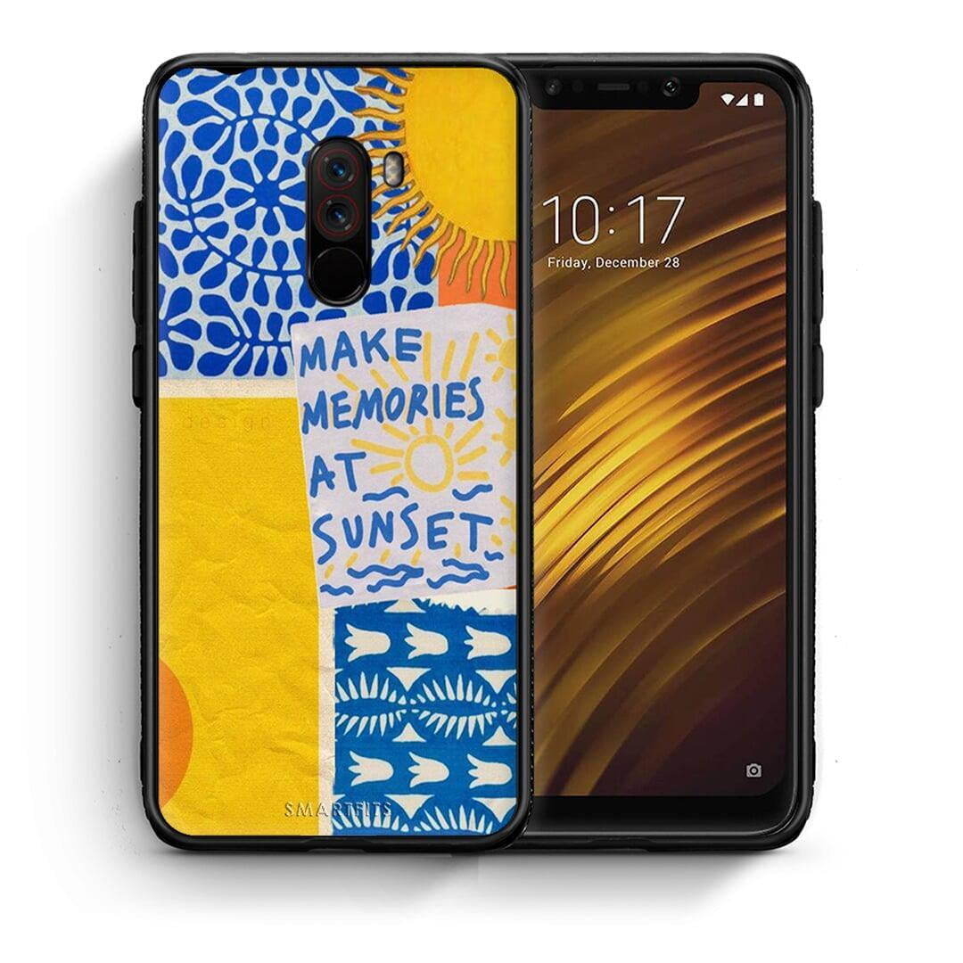 Θήκη Xiaomi Pocophone F1 Sunset Memories από τη Smartfits με σχέδιο στο πίσω μέρος και μαύρο περίβλημα | Xiaomi Pocophone F1 Sunset Memories case with colorful back and black bezels