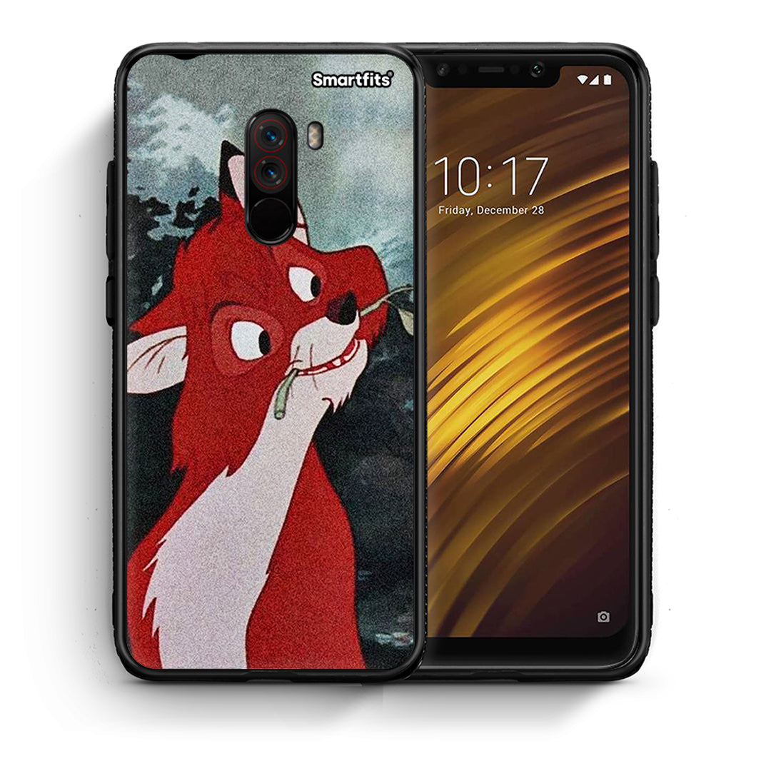 Θήκη Xiaomi Pocophone F1 Tod And Vixey Love 1 από τη Smartfits με σχέδιο στο πίσω μέρος και μαύρο περίβλημα | Xiaomi Pocophone F1 Tod And Vixey Love 1 case with colorful back and black bezels