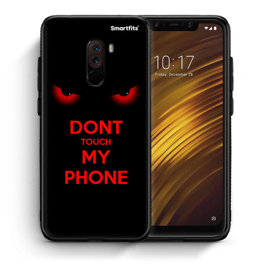Θήκη Xiaomi Pocophone F1 Touch My Phone από τη Smartfits με σχέδιο στο πίσω μέρος και μαύρο περίβλημα | Xiaomi Pocophone F1 Touch My Phone case with colorful back and black bezels