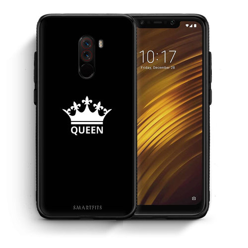 Θήκη Xiaomi Pocophone F1 Queen Valentine από τη Smartfits με σχέδιο στο πίσω μέρος και μαύρο περίβλημα | Xiaomi Pocophone F1 Queen Valentine case with colorful back and black bezels