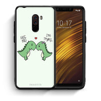 Thumbnail for Θήκη Xiaomi Pocophone F1 Rex Valentine από τη Smartfits με σχέδιο στο πίσω μέρος και μαύρο περίβλημα | Xiaomi Pocophone F1 Rex Valentine case with colorful back and black bezels