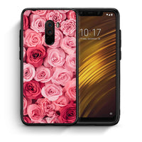 Thumbnail for Θήκη Xiaomi Pocophone F1 RoseGarden Valentine από τη Smartfits με σχέδιο στο πίσω μέρος και μαύρο περίβλημα | Xiaomi Pocophone F1 RoseGarden Valentine case with colorful back and black bezels
