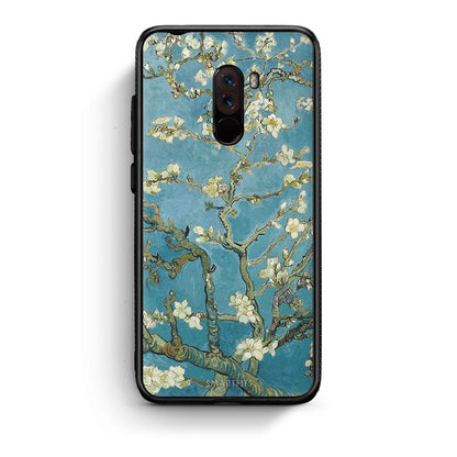 Xiaomi Pocophone F1 White Blossoms θήκη από τη Smartfits με σχέδιο στο πίσω μέρος και μαύρο περίβλημα | Smartphone case with colorful back and black bezels by Smartfits