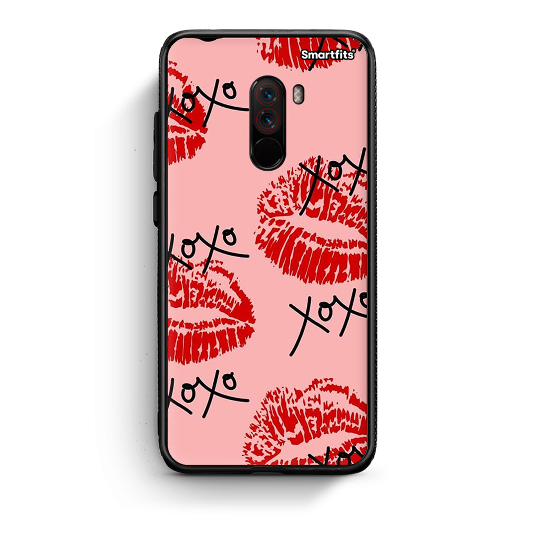 Xiaomi Pocophone F1 XOXO Lips θήκη από τη Smartfits με σχέδιο στο πίσω μέρος και μαύρο περίβλημα | Smartphone case with colorful back and black bezels by Smartfits